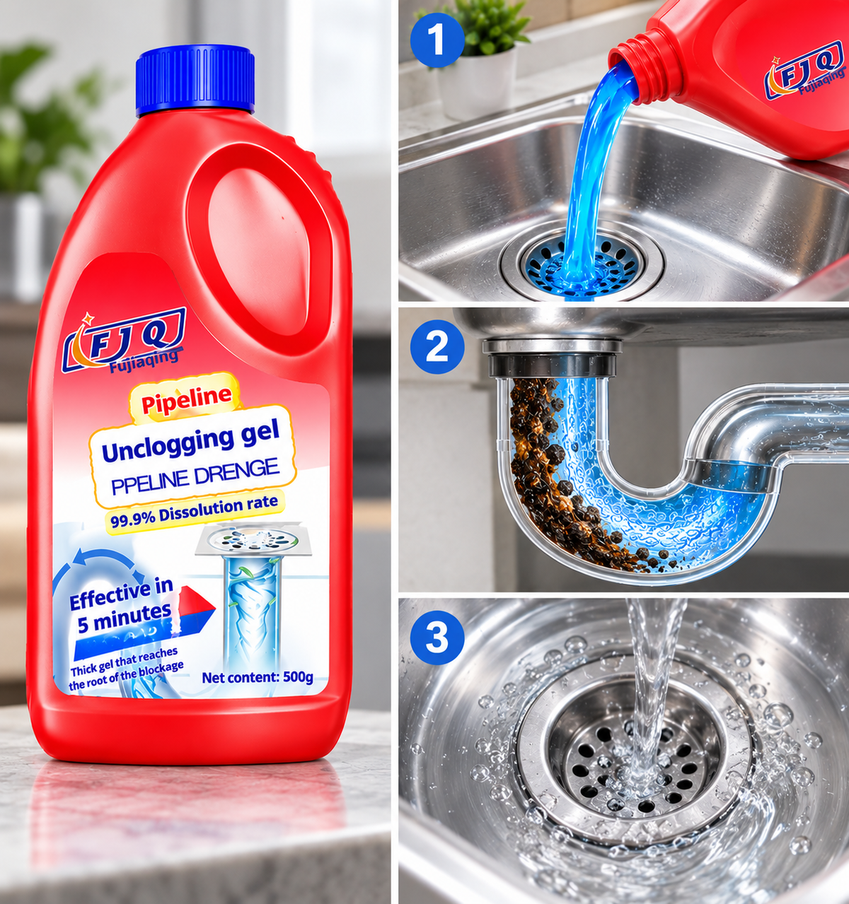 500g Pipe Dredging Gel Drain Cleaner